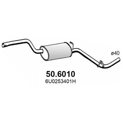 ASSO Mittelschalldämpfer 506010 für Skoda