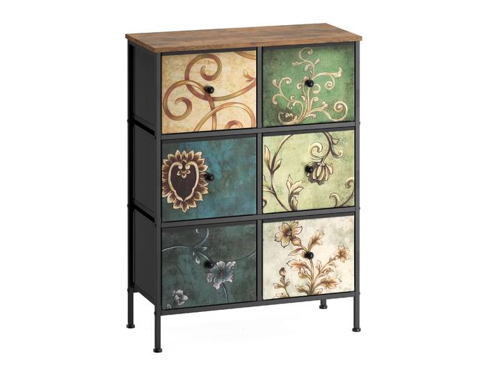 Kommode Vintage FIORELLA 6 Schubladen 67 x 91 cm