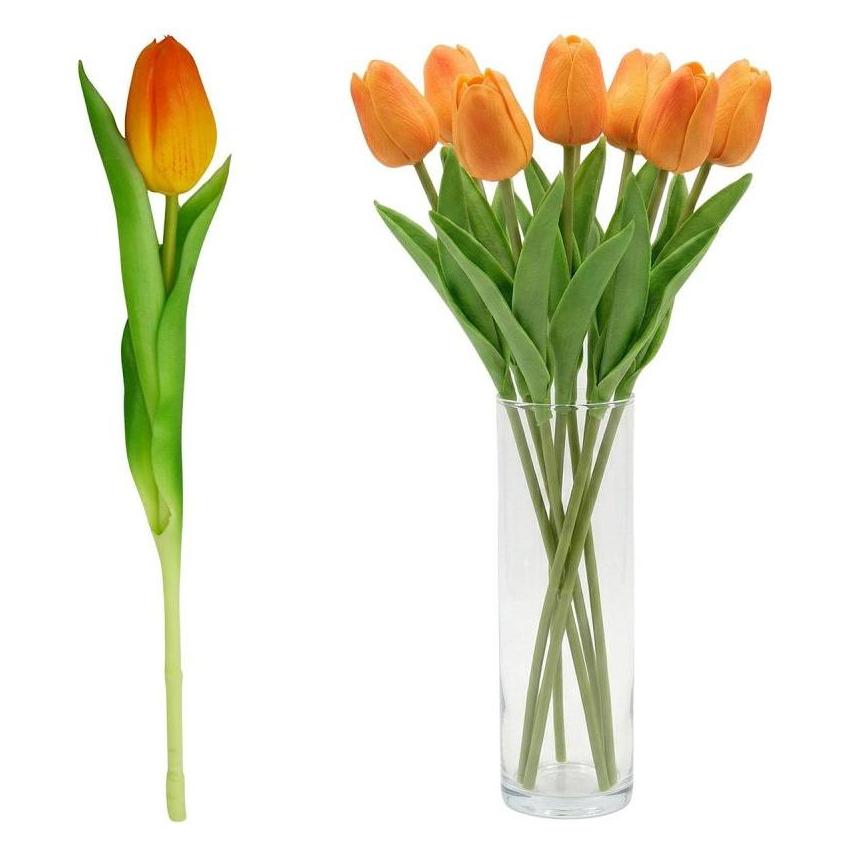 Saska Garden Tulipan Pomarańczowy 31cm Jak żywy Dekoracja Wiosenna (31 cm) (67406383)