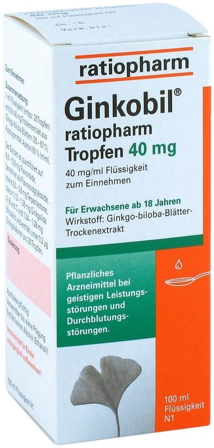 Ginkobil ratiopharm 40mg mit Ginkgo biloba