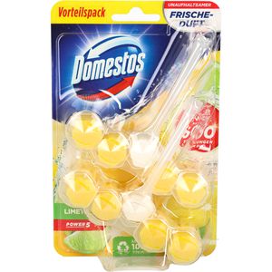 Domestos WC-Duftspüler Power 5, Limette, Einhänger mit Stein, 2 Stück