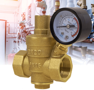 Drop Dash Deals Premium Brass Water Pressure Regulator Valve DN With Gauge Adjustable Pressure Reducer Premium Brass Water Pressure Regulator Valve DN With Gauge Adjustable Pressure Reducer