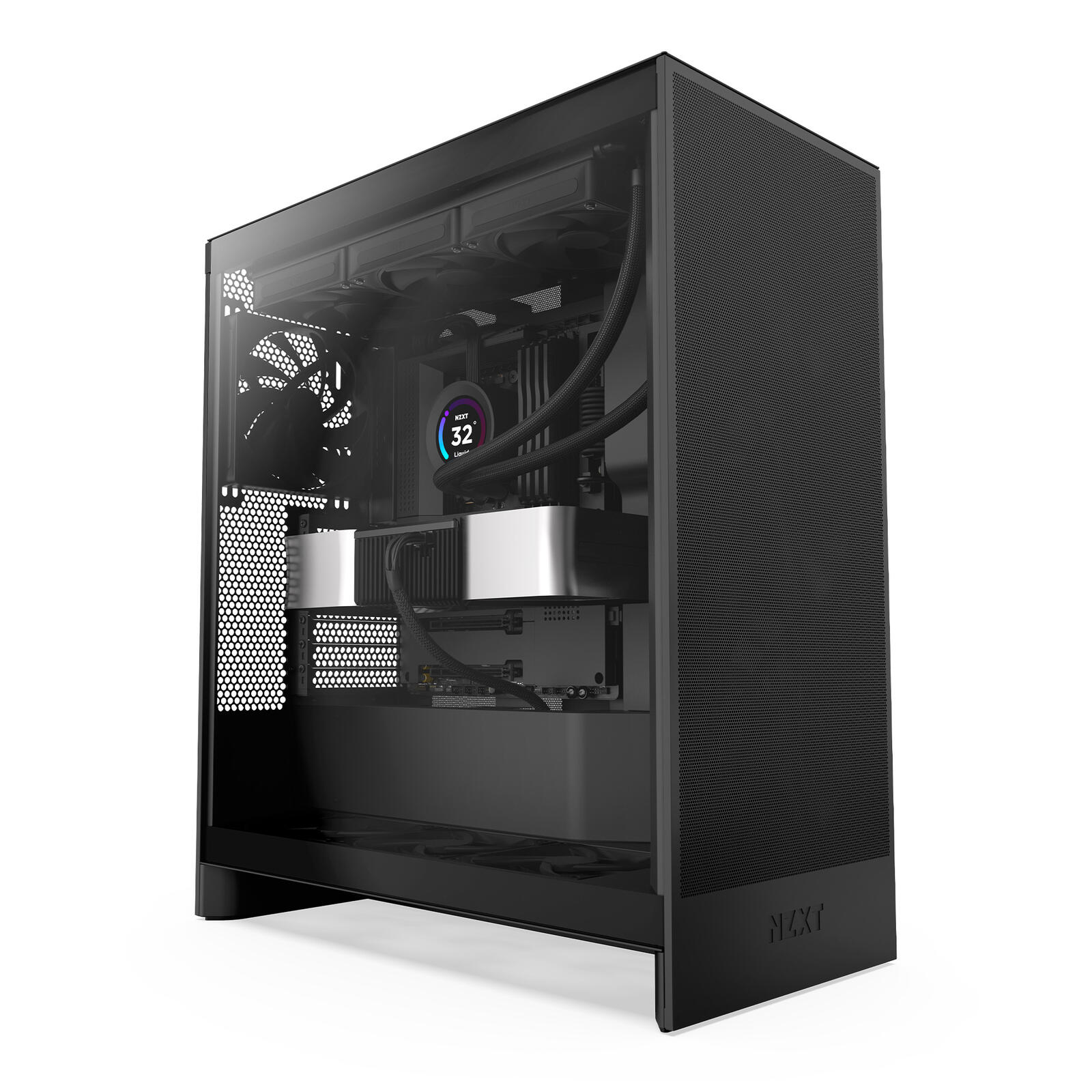 NZXT H7 Flow Mid-Tower-Gehäuse, Schwarz CM-H72FB-01