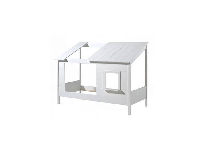 LIO Lit cabane 90x200cm - VIPACK - Blanc - Bois