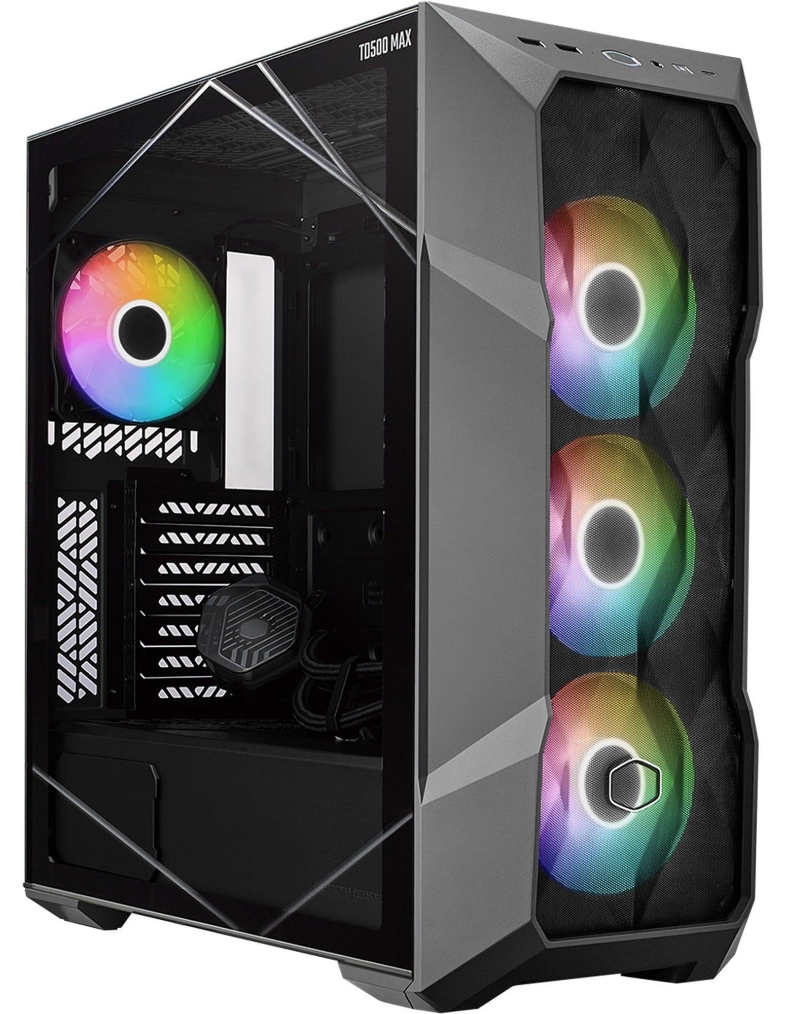 Cooler Master Gehäuse PC Full Tower Nero ATX 850W 80+ Gold Vetro Temperato TD500 MAX