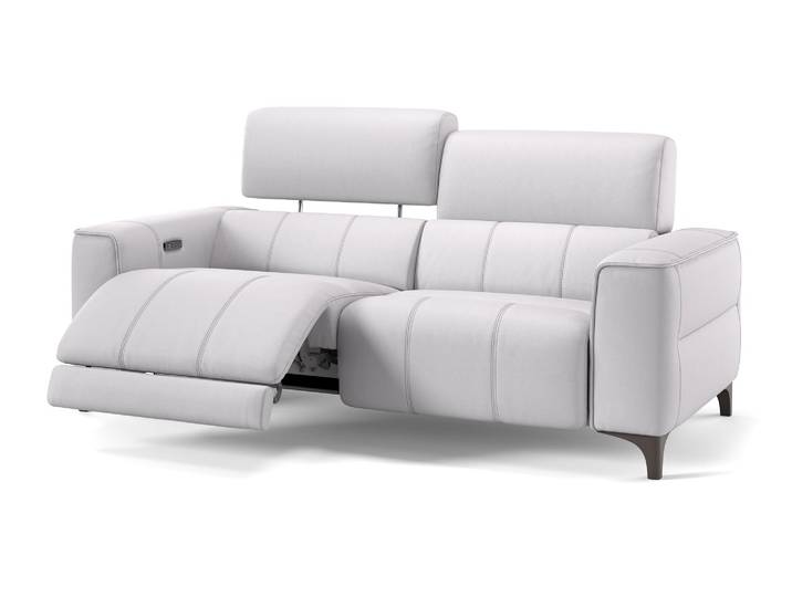Leder Couch NANTO 2-Sitzer Polstergarnitur Relax Sofa