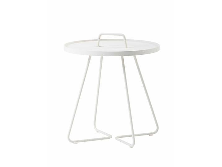 Ablagetisch On-the-move Cane-line weiß, Designer Christina Strand, Niels Hvass, 44x54x44 cm