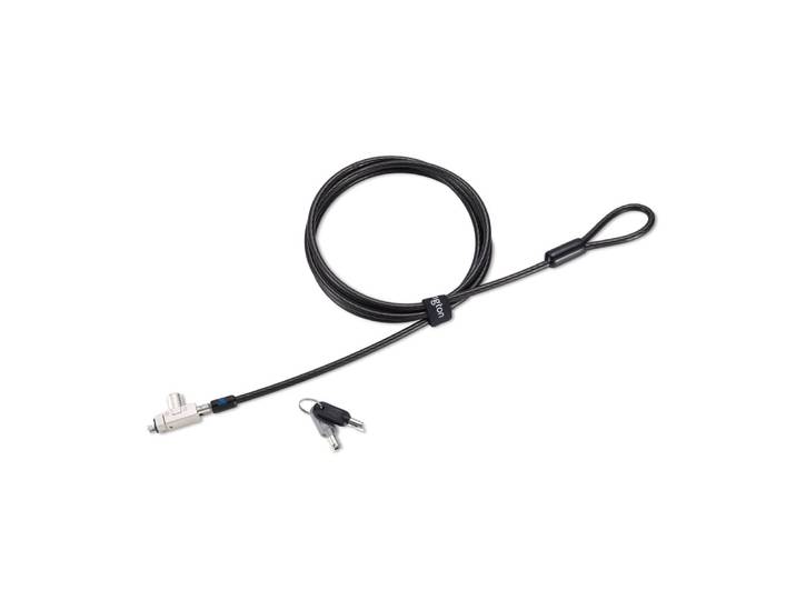 Kensington Câble de sécurité N17 2.0 à clé pour encoches Wedge, 1,83 m, Kensington, Clé, Acier au carbone, Noir, Argent K64440WW