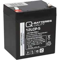 Q-Batteries 12LCP-5 12 V 5 Ah AGM Deep-Cycle-Akku