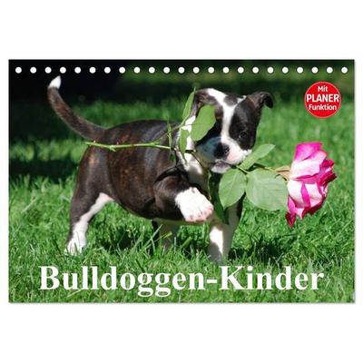 Bulldoggen-Kinder (Tischkalender 2027 DIN A5 quer), CALVENDO Monatskalender