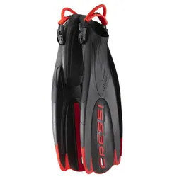 Cressi - Maui - offene Schnorchelflossen - Farbe: Schwarz/Rot - Größe L/XL
