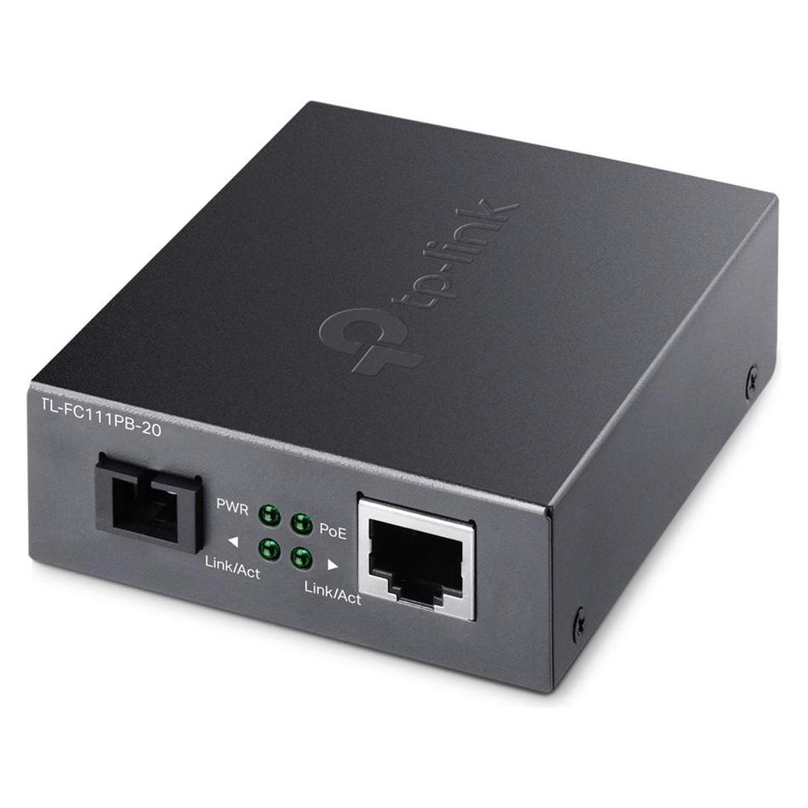 TP-Link 10/100Mbps WDM Media Converter with 1-Port PoE (Media Konverter) (TL-FC111PB-20)