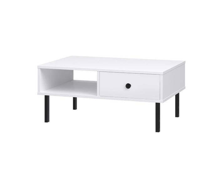 Raumhirsch Furniture Couchtisch Venus, Weiß, Rechteckig, 91x43x43 cm, Wohnzimmer, Wohnzimmertische, Couchtische
