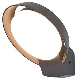 LUTEC POLO LED Wandlamp, Rond, Grijs, 3000K, IP54