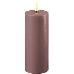Deluxe Homeart LED Stumpenkerze Real Flame lila, Ø5 x H12,5cm, lila