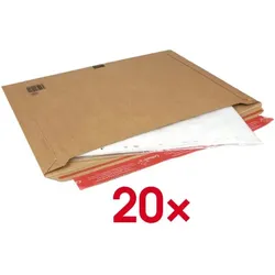 Colompac 20 Versandtaschen Spezialformat ohne Fenster braun, 41.3x29.3 cm