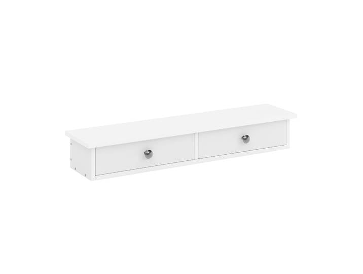 Wandregal TERESA 2 Schubladen 65 x 15 x 10 cm weiss