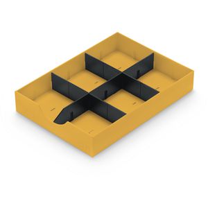 Styro Styro Schubladeneinsatz 268-405, gelb, für  doc Sortierstation, 22,6 x 4,9 x 31,5 cm