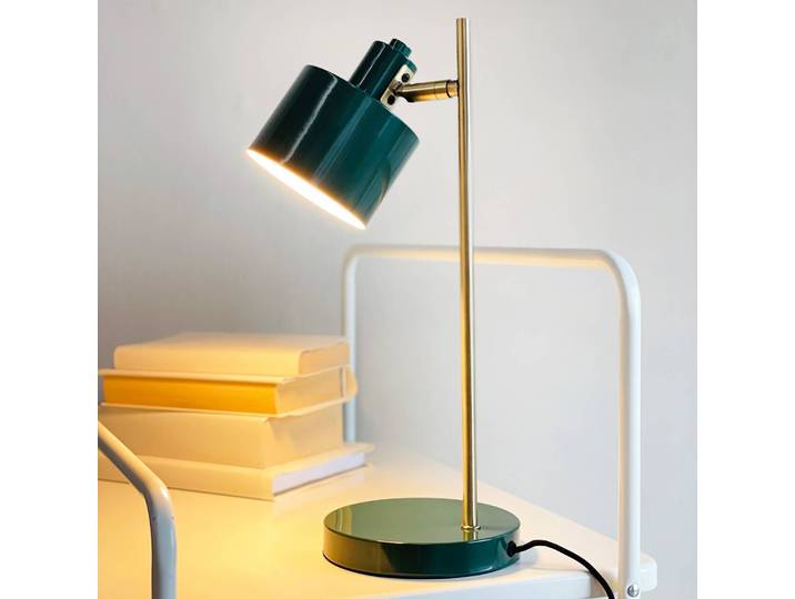 Dyberg Larsen Tischlampe Ocean, grün, für Wohn- / Esszimmer, Metall, Design, Tischlampe