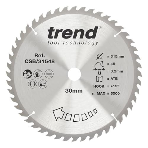 Trend CraftPro combinatie TCT-cirkelzaagblad, 315 mm diameter, 48 tanden, 30 mm asgat, wolfraamcarbide getipt, CSB/31548