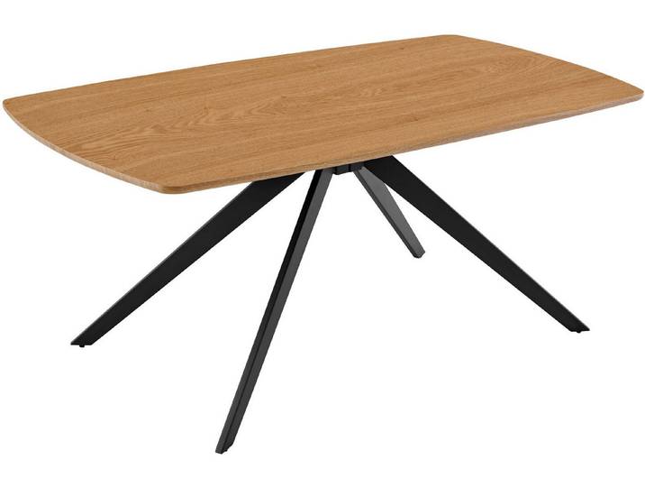 byLIVING Esstisch JASON, Tischplatte Eiche natur, bis 100 kg, Spinnenfußgestell, 6 Sitzplätze