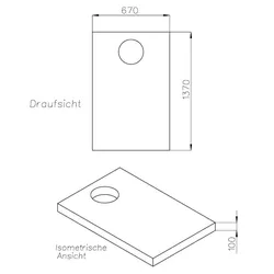 Neuesbad Wannenträger für Laufen Pro Abl. kurze Seite 140x70x3,8 SD 91022
