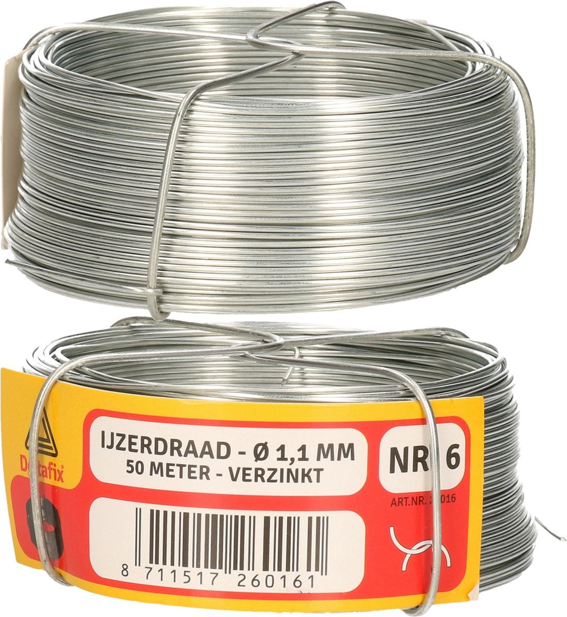 Deltafix IJzerdraad Binddraad - 2 rollen - 1,1 mm x 50 m - Verzinkt staal