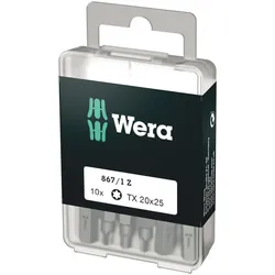 Wera 867/1 DIY TORX® Bits, TX 20 x 25 mm, 10-teilig 05072408001 TORX PLUS