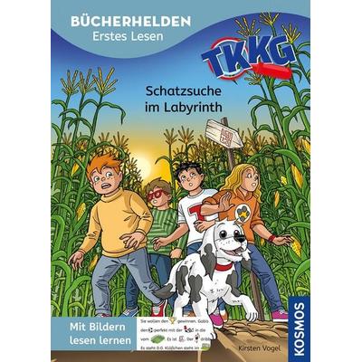 TKKG Junior, Bücherhelden, Erstes Lesen, Schatzsuche im Labyrinth, Gebundene Ausgabe von Kirsten Vogel, Kosmos, 978-3-440-18306-9