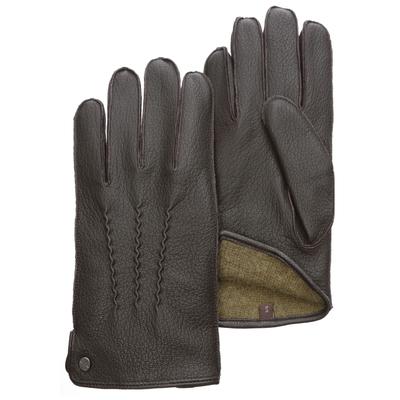 Lederhandschuhe PEARLWOOD "Luke", Herren, Gr. 9, braun (hazel), Ziegenleder, unifarben, Handschuhe, Atmungsaktiv, Wärmeregulierend, Wind - und Wasserabweisend