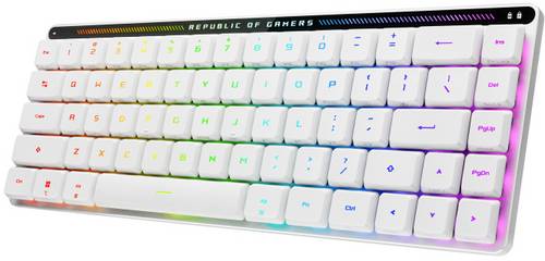Asus ROG Falchion RX Low Profile USB, Funk, Bluetooth Gaming-Tastatur Deutsch, QWERTZ Weiß Switch: Red, Beleuchtet