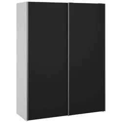 Dmora Maurice - Kleiderschrank 2 Türen, 150x200h cm Weiß, 5 Einlegeböden