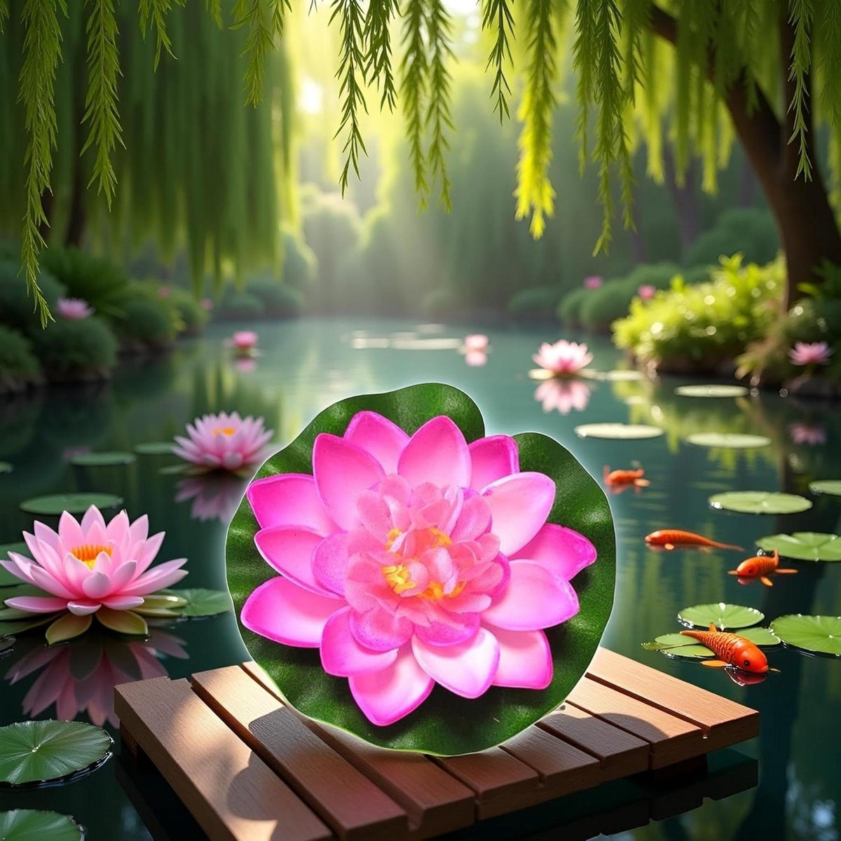 Kunstmatige Lotusbloem - Drijvend Ornament voor Vijver Decoratie - Roze