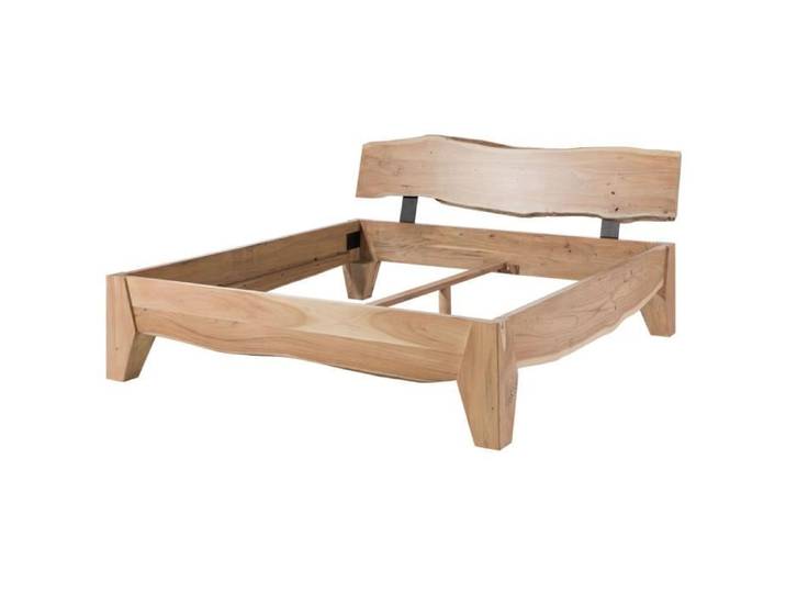 Lit acacia natur laqué massif 192x224x99 cm (BxTxH) bois massif PURE ACACIA #314 Massivmoebel24