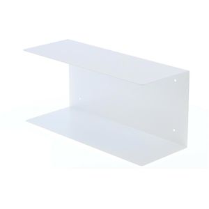 jankurtz Wandregal FLEUR, 491806, weiß, Schweberegal aus Metall, 2 Ebenen, 50 x 23 x 19cm