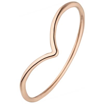Fingerring JOBO Gr. 58, rosa (roségold 585), Fingerringe, Damen, 58, Roségold 585, Fingerring, 585 Roségold