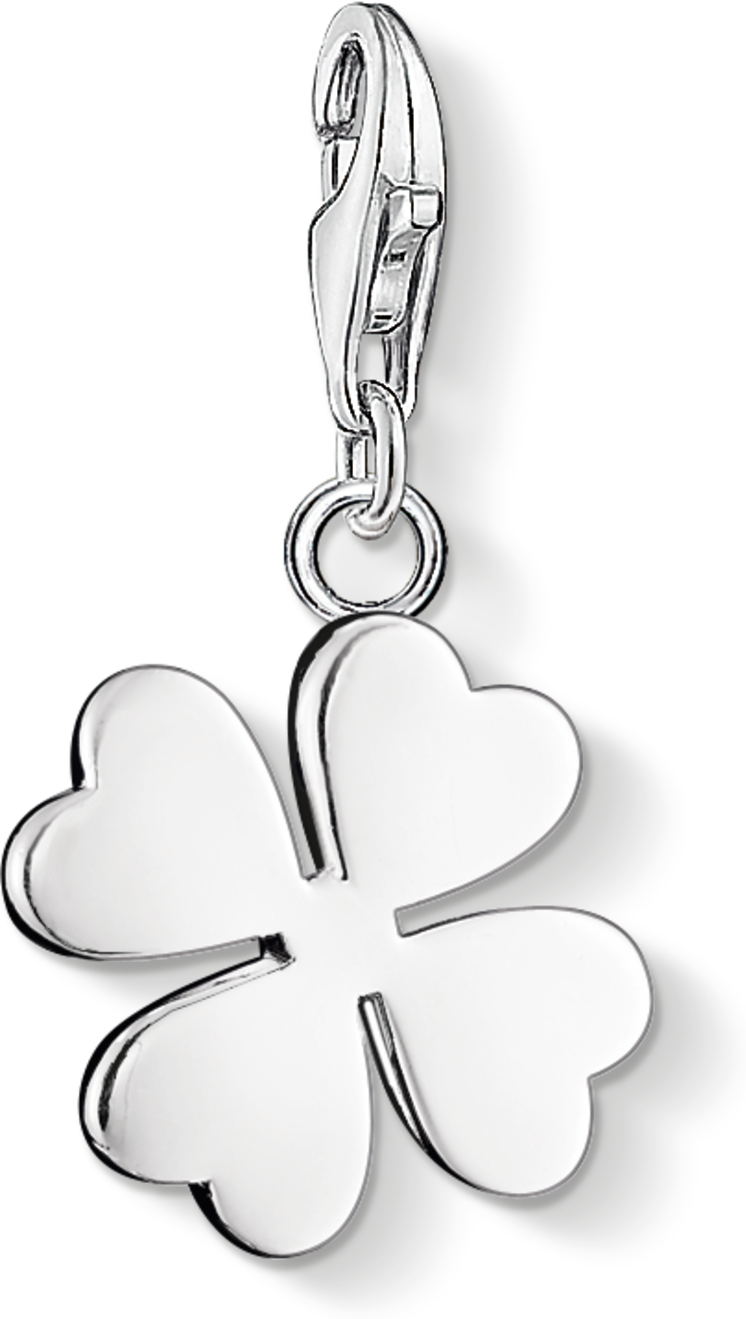 Charm-Einhänger THOMAS SABO "Kleeblatt-Design", silber (silberfarben), Charms, Silber 925 (recycelt), Charm-Einhänger