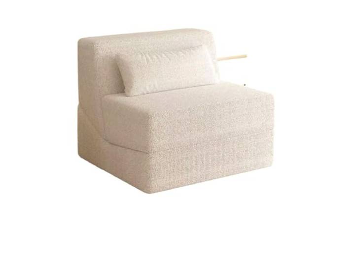 Zusammenklappbares Tatami-Lazy-Sofa – platzsparender Einzelsitz for kleine Kompakt und komfortabel, perfekt for moderne, minimalistische Räume.(White)