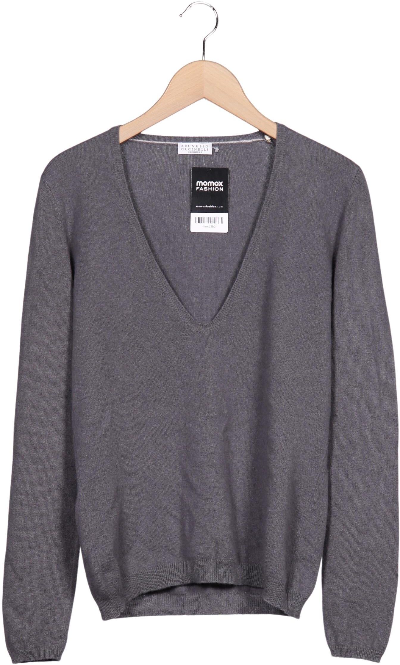 Brunello Cucinelli Damen Pullover, Grau, Gr. L, Kaschmir - Second Hand
