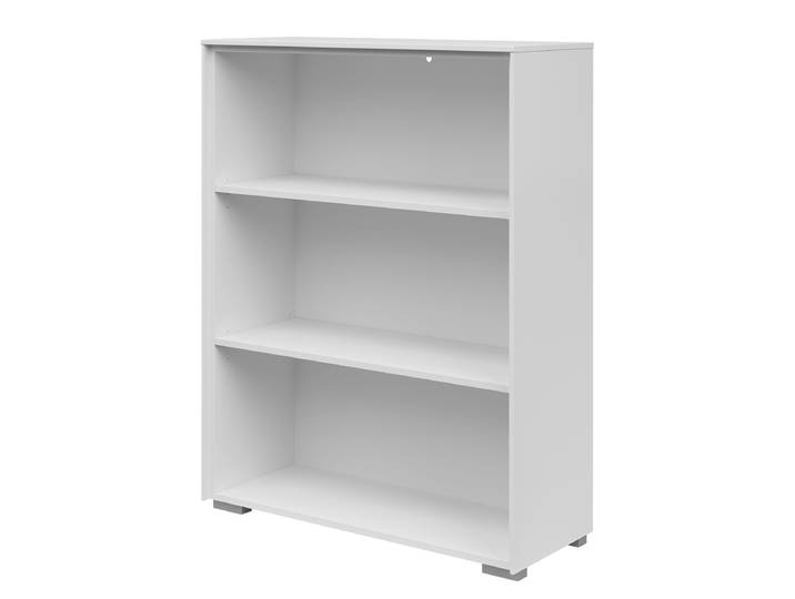 Étagère à dossiers Donava panneau aggloméré plaxé Blanc/Blanc 81cm