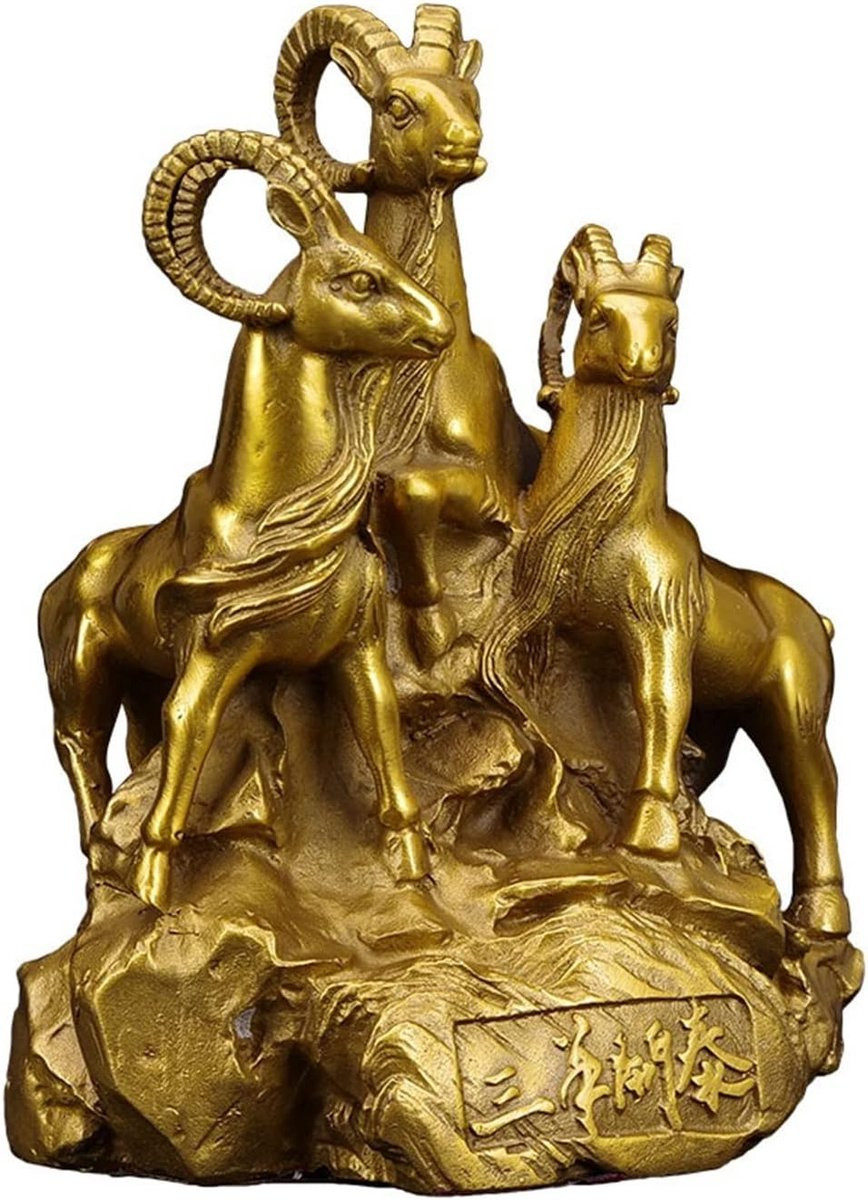 Handgemaakt koperen schapen beeldje voor decoratie en Feng Shui