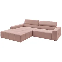 Portobello Ecksofa Hamilton Cord Rosa Altrosa