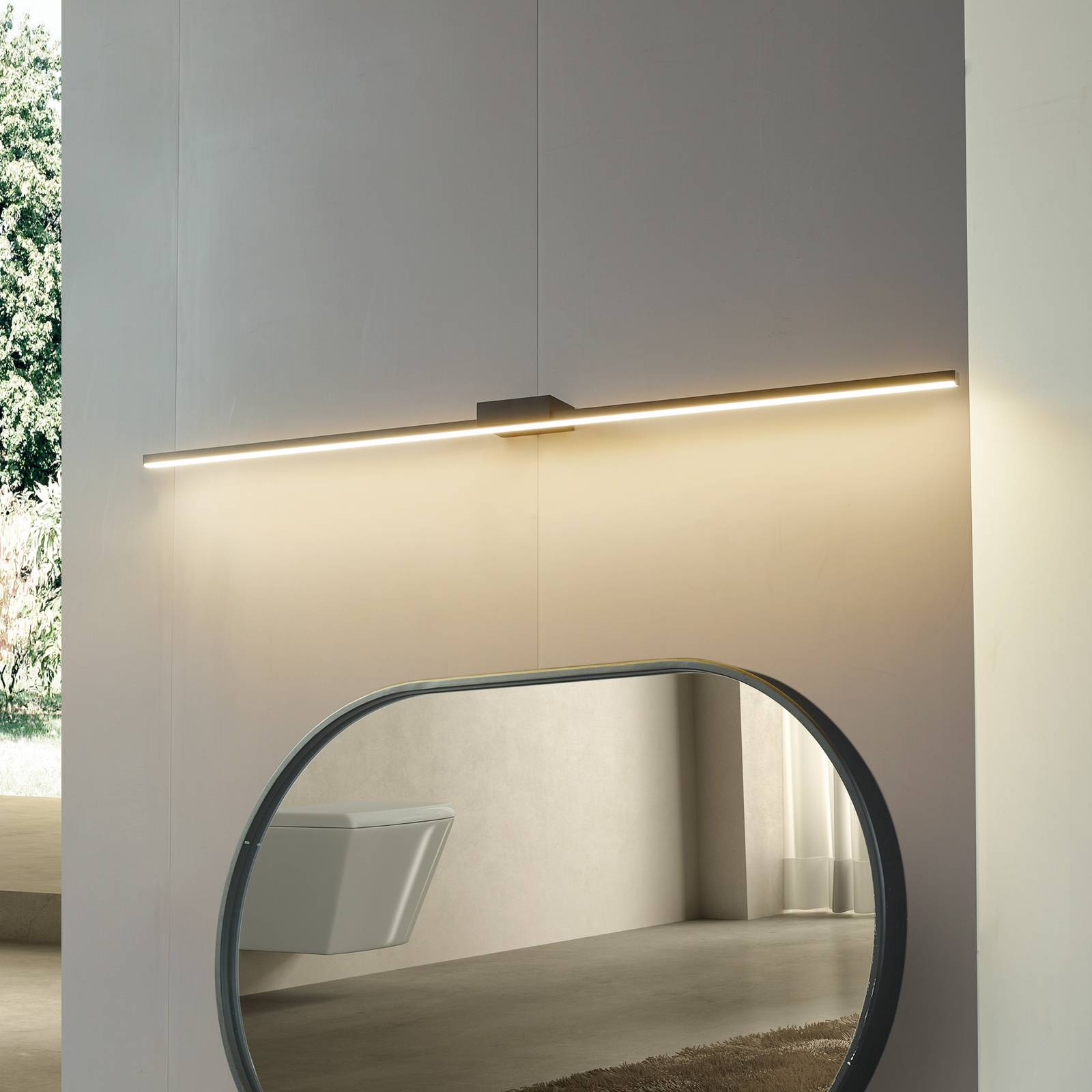 Wall Light Kivana Lucande, Black, Bathroom, Aluminium, Modern, Wall Light