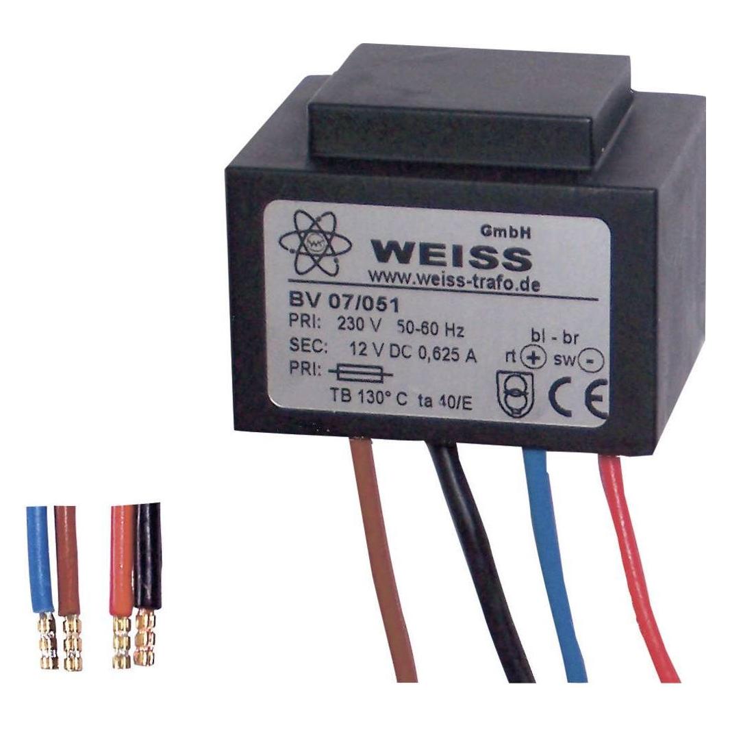 Weiss Elektrotechnik Kompaktnetzteil Transformator mit eingebauter Gleichrichtung und Glättung (07/051)