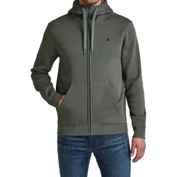 G-STAR Herren Sweat-Jacke - Premium Core, Loungewear, Zipper, Kapuze, einfarbig Grau / L