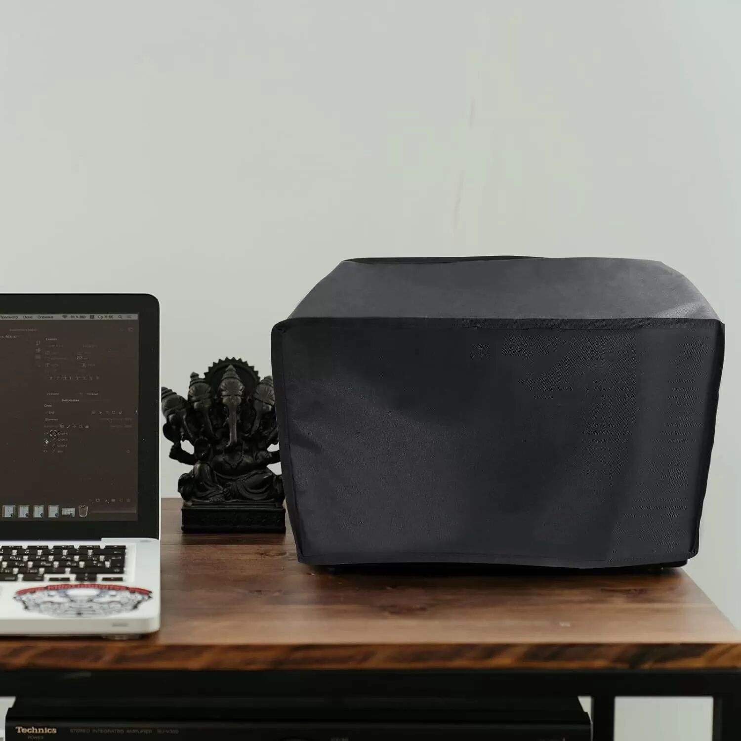 INF Housse de protection noire pour imprimante - 43x41x30 cm - Tissu Oxford B