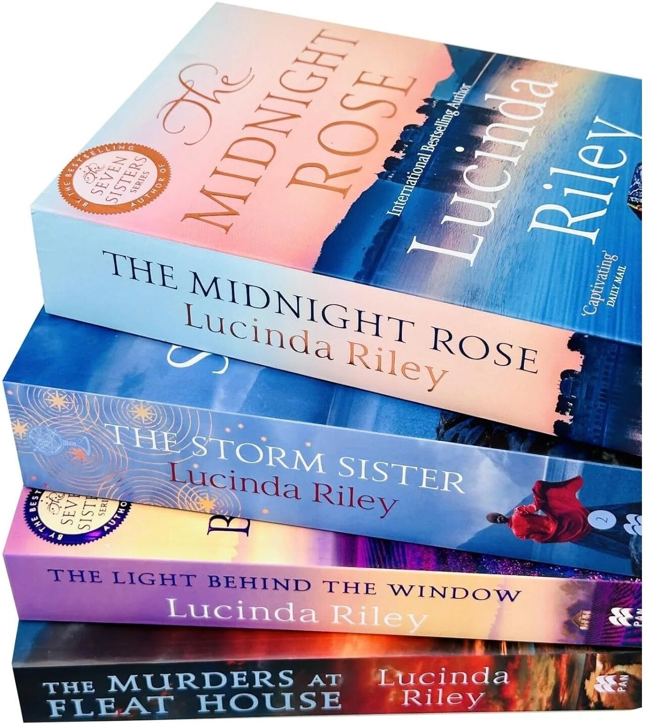 Pan Macmillan Lucinda Riley 4 Books Collection Set - The Midnight Rose, The Storm Sister, The Light Behind The Window, The Murders at Fleat House - Paperback
