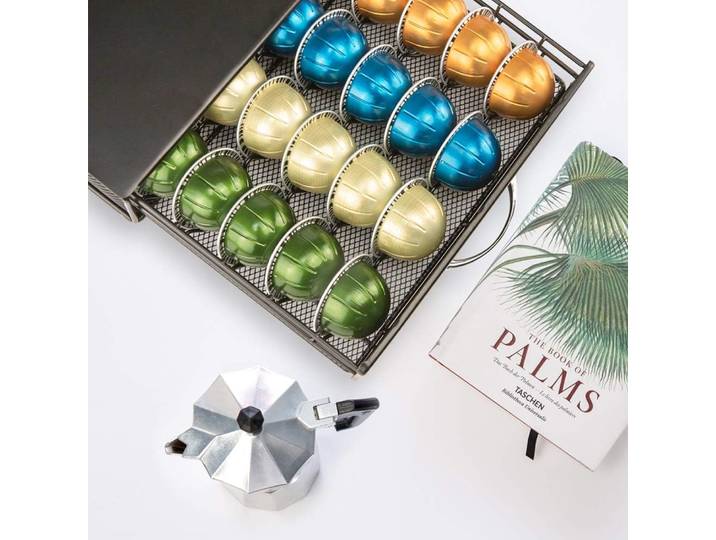 Support pour capsules de café Nespresso Vertuoline Dolce Gusto, support de rangement pour capsules Verismo Vertuo Lavazza, tiroir organisateur