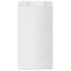 Papierfaltenbeutel (FSC Mix) weiß 12+5 x 24 cm `1kg`