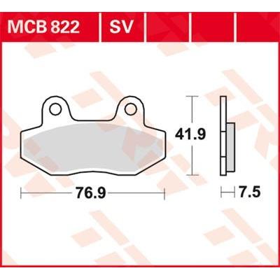 TRW Bremsbelagsatz MCB822 Bremsbeläge,Bremsklötze,Bremssteine,Bremsbeläge & Bremsbelagsatz,Bremsklötze & Bremsbelagsatz